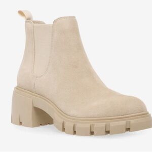Steve Madden Beige Suede Heeled Boots